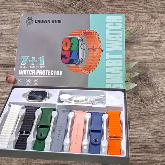 Crown G100 Ultra 2 Smart Watch 7in1 | Wireless Charging & Sports Mode